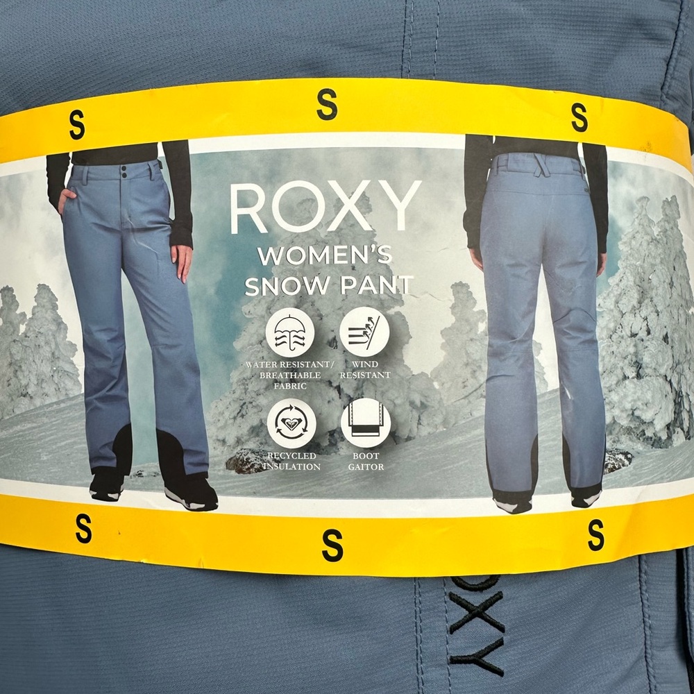 Roxy Women's Blue Ski Snow pants‎ size Small NEW